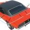 AMD Vinyl Top Moldings Set, LH/RH Pair with Hardware, 67-68 Camaro Firebird K-K863