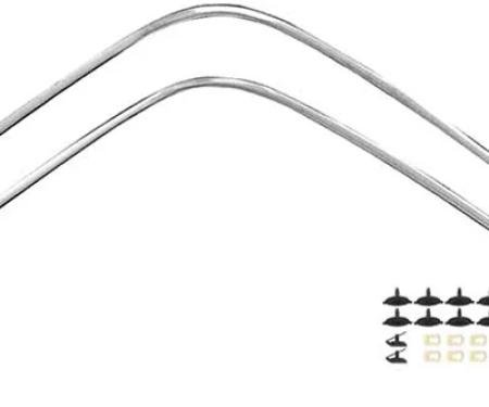 AMD Vinyl Top Moldings Set, LH/RH Pair with Hardware, 67-68 Camaro Firebird K-K863