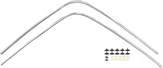 AMD Vinyl Top Moldings Set, LH/RH Pair with Hardware, 67-68 Camaro Firebird K-K863