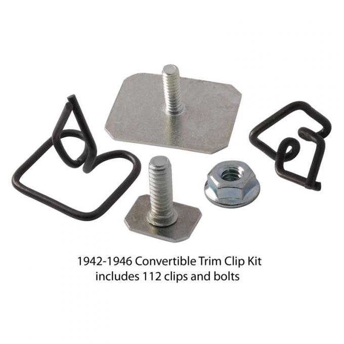 Dennis Carpenter Body Trim Clip Kit - Convertible - 1942-46 Ford Car   21A-20000-A