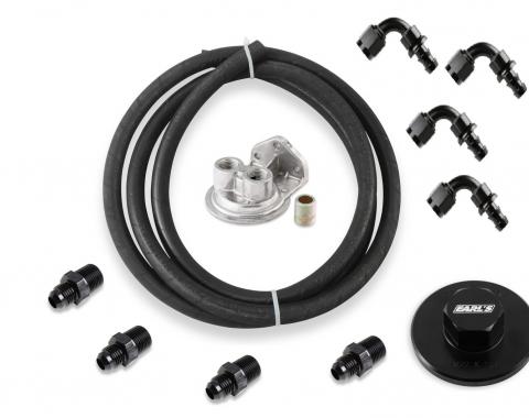 Earl's Oil Filter Relocation Kit, Mopar Gen III Hemi , Fits M22 X 1.5 Filters HEMI0003ERL