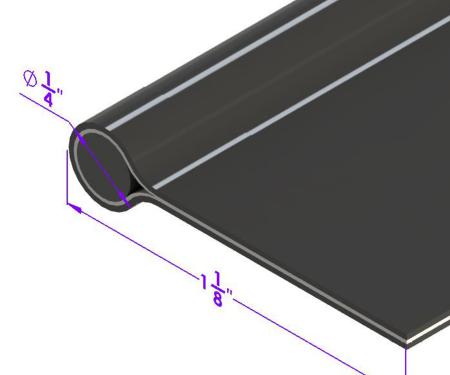 Metro Moulded Parts Fender Welt. Black LP 16-D