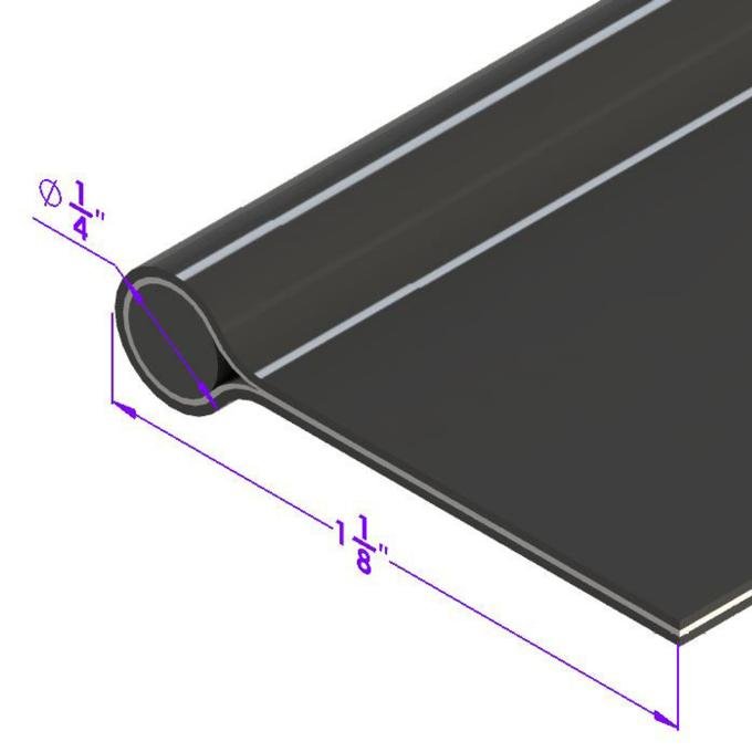 Metro Moulded Parts Fender Welt. Black LP 16-D