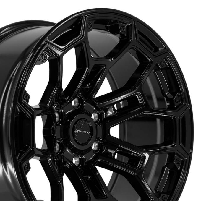 Defiant Wheels DF03 - DEFIANT DF03 20 in. x 9 in; 6 x 5.5 in; -12et in Gloss Black DF03-20090-6550-12B