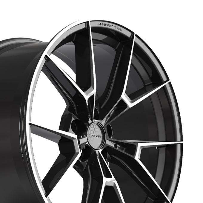 Defiant Wheels DF09 - DEFIANT DF09 20x9 5x112mm +40et in Black Machined w/ Tinted Clear DF09-20090-5112-40MBT