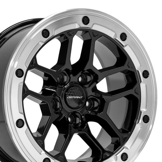 Defiant Wheels DF01 - DEFIANT DF01 17x8 5x5" +12et in Gloss Black w/ Milled Ring DF01-17080-5127-12MB