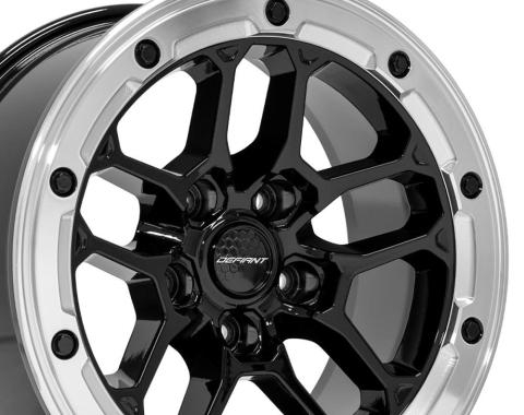 Defiant Wheels DF01 - DEFIANT DF01 17x8 5x5" +12et in Gloss Black w/ Milled Ring DF01-17080-5127-12MB