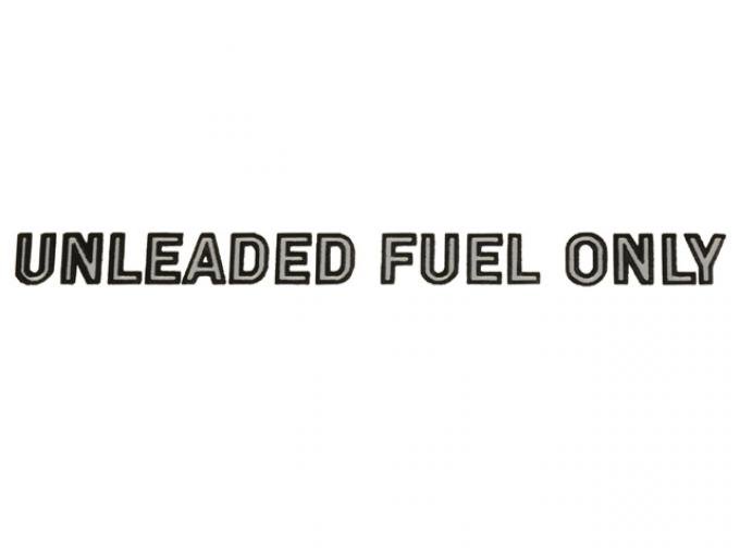 Corvette Decal, Fuel Warning Silver, 1978-1982