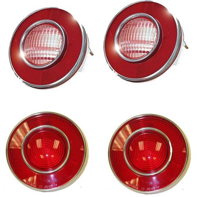 Corvette Taillight Set, With Back-Up Lights, 1974