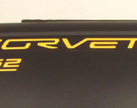 Corvette LS2 Fuel Rail 3D Domed Decals, Chrome, 2005-2007