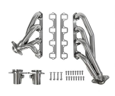 Dennis Carpenter Shorty Headers - Stainless Steel - 1966-77 Ford Bronco C6TZ-9430-SSH