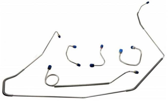 Camaro Brake Line Set, Front, Stainless Steel, For Cars With Power Disc Brakes, 1967-1968