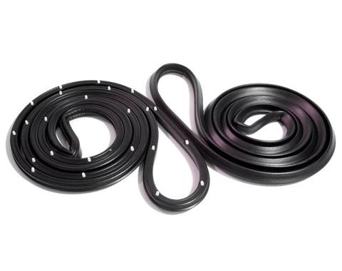 Metro Moulded Parts 1964-1967 Chevrolet / Buick / Pontiac / Oldsmobile Rear Molded Door Seals with Clips. for 4-Door Sedans Only LM 12-Q