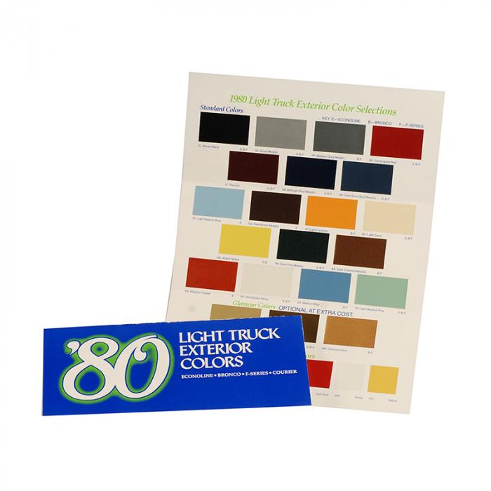 Dennis Carpenter Exterior Color Selection Brochure 1980 Ford Truck TR
