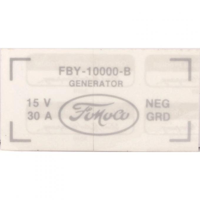 Dennis Carpenter Decal - Generator - 1956 Ford Truck, 1956 Ford Car   DF-68