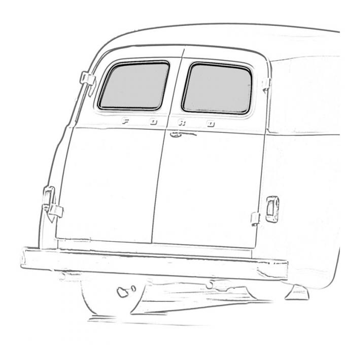 Dennis Carpenter Back Glass Seal - Panel Delivery - 1953-56 Ford Truck     BAAA-8242084-P