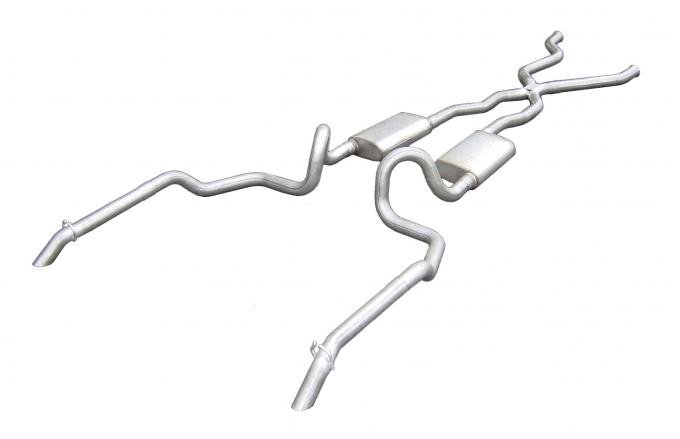 Pypes Crossmember Back w/X-Pipe Exhaust System 94-96 Chevy Impala SS Split Rear Dual Exit 2.5 in Intermediate And Tail Pipe Violator Mufflers/Hardware Incl Tip Not Incl Exhaust SGI10V