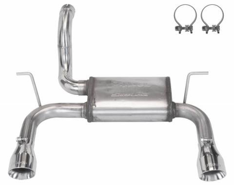 Pypes Axle-Back Exhaust System 18-20 Jeep Jl Dual Exit 2.5 Inch Intermediate And Tailpipe Street Pro Muffler Hardware Incl 4 Inch Dual Tips Included Stainless Steel Exhaust SJJ24S