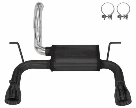 Pypes Axle-Back Exhaust System 18-20 Jeep Jl Dual Exit 2.5 Inch Intermediate And Tailpipe Street Pro Muffler Hardware Incl Black 4 Inch Dual Tips Included Stainless Steel Exhaust SJJ24SB
