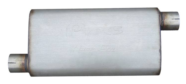 Pypes Race Muffler 2.5in Offset/Offset MVR10 Pypes Race Muffler 2.5in Offset/Offset MVR10