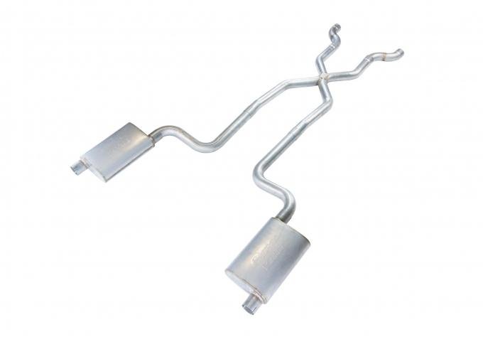 Pypes Crossmember Back w/X-Pipe Exhaust System 68-73 Corvette C3 Split Rear Dual Exit 2.5 in Intermediate And Tail Pipe Street Pro Mufflers/Hardware Incl Tip Not Incl Exhaust SCC12S