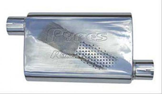 Pypes Race Pro Series Muffler 14 in 3 in Offset/Offset Hardware Not Incl Polished 304 Stainless Steel Exhaust MVR16S