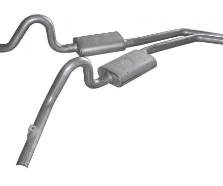 Pypes Cat Back Exhaust System 78-88 GM G-Body Split Rear Dual Exit 2.5 in Intermediate Pipe And Tailpipe Race Pro Mufflers/Hardware Incl Tip Not Incl Natural 409 Stainless Steel Exhaust SGG50R