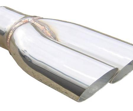 Pypes Exhaust Tail Pipe Tip Set 70-71 Pontiac GTO 2.5 in To Dual 22.5 in Slip Fit Clamp On Hardware Not Incl Polished 304 Stainless Steel Pair Exhaust EVT19