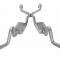 Pypes Crossmember Back w/X-Pipe Exhaust System 78-88 GM G-Body Split Rear Dual Exit 2.5 in Intermediate And Tail Pipe Hardware Incl Muffler And Tip Not Incl Natural 409 Stainless Steel Catalytic Converter Incl Exhaust SGG910E
