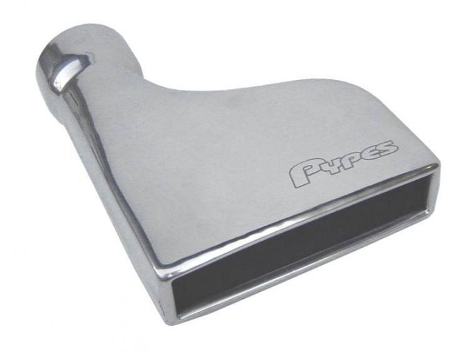 Pypes Exhaust Tail Pipe Tip Set 2.5 in x8 in x 2 in x 11 in Rectangle Clamp On Hardware Not Incl Polished 304 Stainless Steel Pair Exhaust EVT37