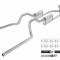 Pypes Crossmember Back W/ H-Pipe Exhaust System 63-66 GM Truck Split Rear Dual Exit 2.5 Inch Intermediate And Tailpipe Hardware Incl Street Pro Muffler Incl And Tip Not Incl Stainless Steel Exhaust SGT74S