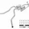 Pypes Crossmember Back W/ X-Pipe Exhaust System 63-66 GM Truck Split Side Dual Exit 2.5 Inch Intermediate And Tailpipe Hardware Incl Muffler And Tip Not Incl Stainless Steel Exhaust SGT75
