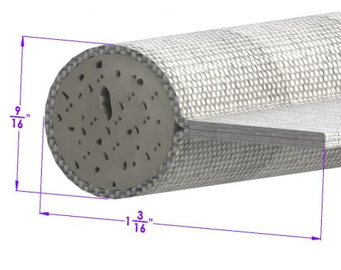 Metro Moulded Parts Gray, Cloth-Covered Sponge Windlace LP 57-B