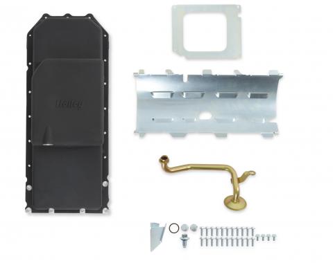 Holley Gen III Hemi Swap Oil Pan, Mid-Sump VVT, Black 302-61BK
