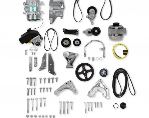 Holley Low Mount LSA Accessory Drive Bracket Kit, Complete, Natural 20-163