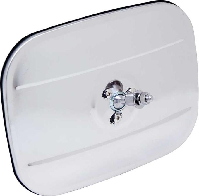 1947-72 Chevy, GMC Pickup Blazer, Jimmy, Suburban, Rectangular Door Mirror Head, Stainless Steel