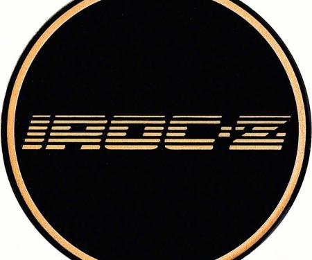 OER 2-1/8" GTA Wheel Center Cap Emblem with Gold IROC-Z Logo and Black Background K151769GD