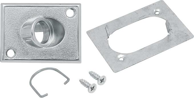 OER 1968-81 Buick, Chevy, Pontiac, Oldsmobile, Remote Mirror Bezel & Retainer Set, Various Models 3921833