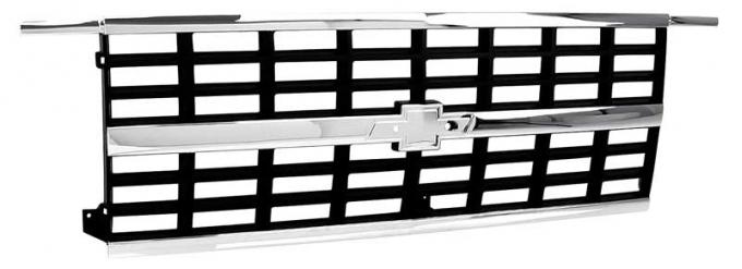 OER 1989-91 Chevrolet Truck R/V, Front Grill, Chrome, with Emblem Pad, Dual Headlamps, Premier 15628796