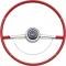 1965-66 Impala Steering Wheel with Chrome Horn Ring, Red