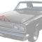 OER 1965-66 Dart, Polara, Coronet, "Dodge" Hood and Trunk Emblem Set, Mopar Licensed RM4229