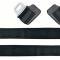 OER 1968-72 GM, Retractable Seat Belts, Silver Blue Button, Black Belts, LH & RH, Pair *R194