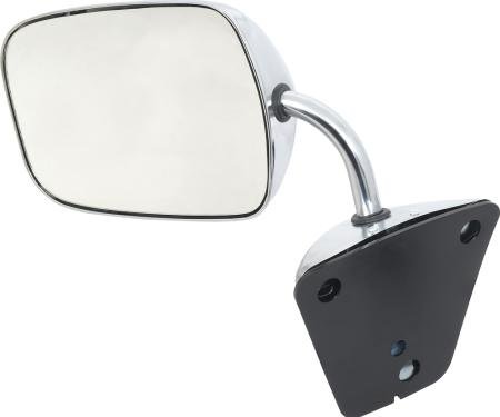 1973-91 Chevy, GMC Pickup, Blazer, Jimmy, Suburban, Manual Outer Door Mirror, Chrome, LH or RH, Each
