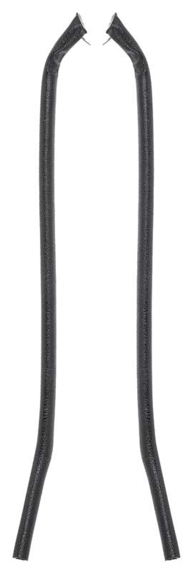 OER 1968-72 Camaro, Nova, Firebird, Door Jamb Windlace Pinchweld Moldings, OE Style, Black, Pair K515