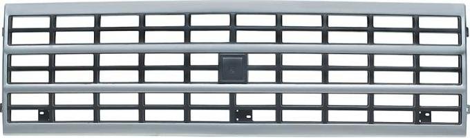 1989-91 Chevy Pickup, Blazer, Suburban, Front Grill, Single Headlamps, Argent Silver