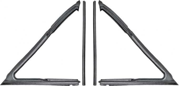 1962-67 Chevy II, Nova, Vent Frame Window Weatherstrips, Coupe, Convertible, Pair