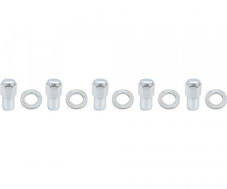 1960-72 Dodge, Plymouth A Body, Cragar S/S Wheel Lug Nut Set, 7/16", LH Thread, 5 Piece Set