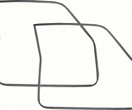 1968-72 Chevy II, Nova, Ventura, Door Frame Weatherstrip, 2 Door, Pair
