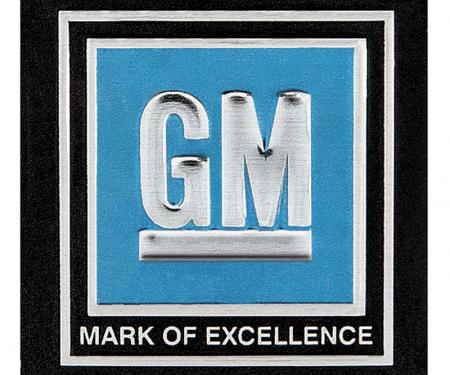 OER 1968-72 GM Cars & Trucks - "GM Mark of Excellence" Seat Belt Buckle Decal - Blue 9980012