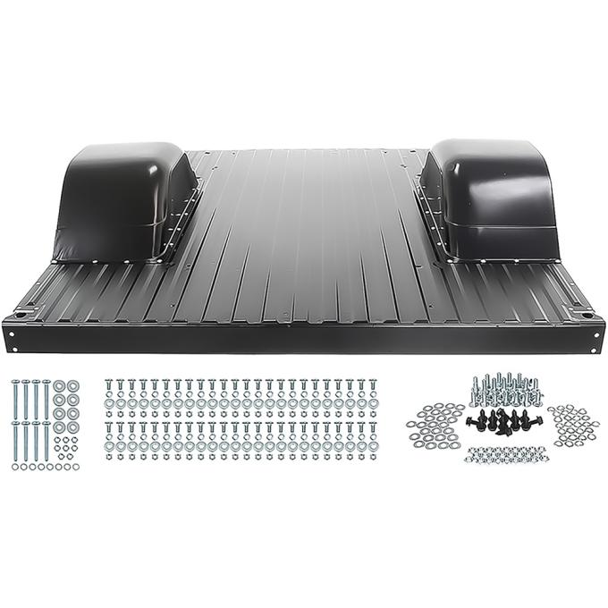 OER 1967-72 Chevrolet, GMC Shortbed, Fleetside, Full Bed Floor Panel, With Bracing, 6.5' Bed, With Wider Tubs, Black EDP - Premier *T71616P